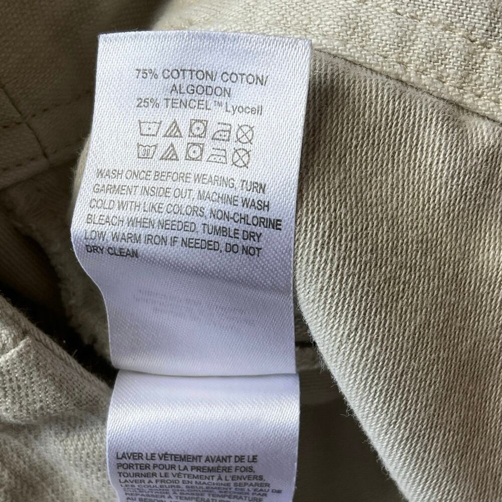 Lucky Brand Women’s Size 2 Cream Utility Pants Cropped 24 Inseam Cotton Lyocell - Picture 6 of 9